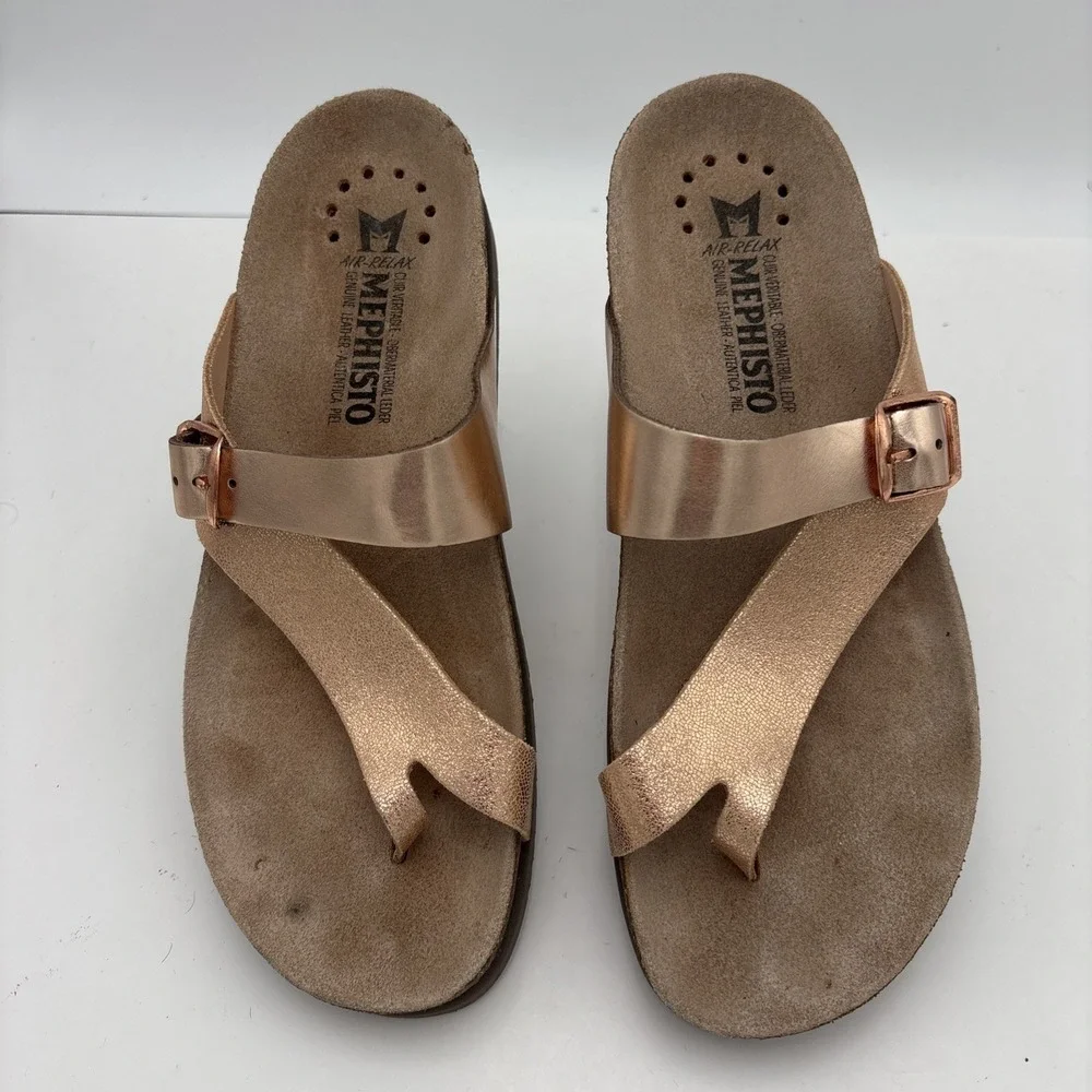 Mephisto  Helen Golden Sandals ladies size 8 Eur 39